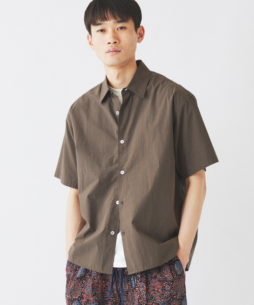 JOURNAL STANDARD relume(ジャーナルスタンダード レリューム)の「JAMES FABRIC / ジェームスファブリック コットンブロード 半袖シャツ(シャツ/ブラウス・メンズ・ライトグレー/ブラウン/イエロー・LARGE/MEDIUM)」の8枚目の写真