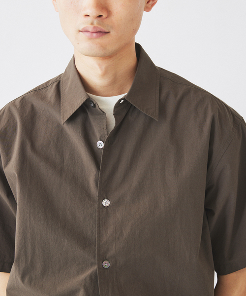 JOURNAL STANDARD relume(ジャーナルスタンダード レリューム)の「JAMES FABRIC / ジェームスファブリック コットンブロード 半袖シャツ(シャツ/ブラウス・メンズ・ライトグレー/ブラウン/イエロー・LARGE/MEDIUM)」の9枚目の写真