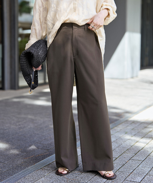 Spick & Span（スピックアンドスパン）の「《追加2》ドライストレッチイージーパンツ（スラックス・レディース・ブラック/ベージュ/ブラウン・38/36/34/40）」の4枚目の写真