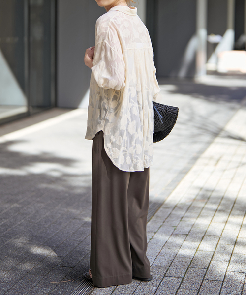 Spick & Span（スピックアンドスパン）の「《追加2》ドライストレッチイージーパンツ（スラックス・レディース・ブラック/ベージュ/ブラウン・38/36/34/40）」の7枚目の写真