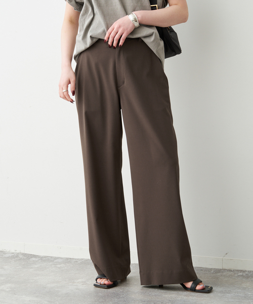 Spick & Span（スピックアンドスパン）の「《追加2》ドライストレッチイージーパンツ（スラックス・レディース・ブラック/ベージュ/ブラウン・38/36/34/40）」の9枚目の写真