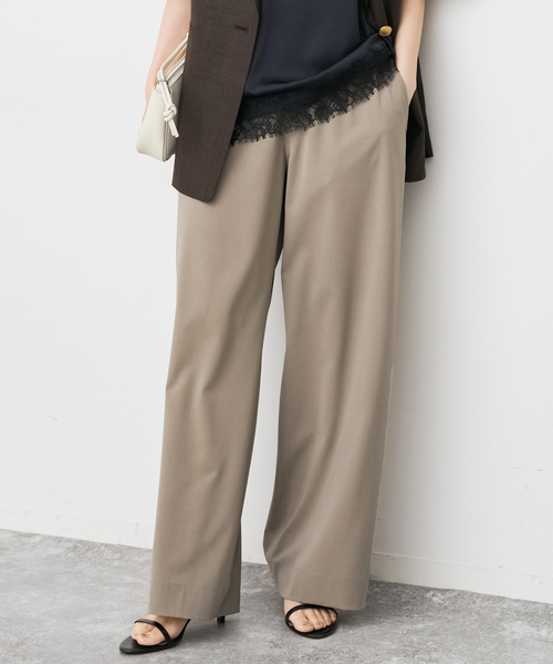 Spick & Span（スピックアンドスパン）の「《追加2》ドライストレッチイージーパンツ（スラックス・レディース・ブラック/ベージュ/ブラウン・38/36/34/40）」の15枚目の写真