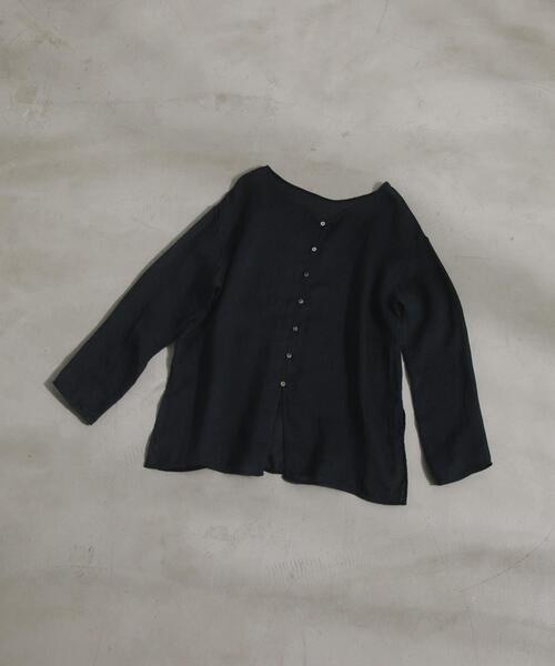 URBAN RESEARCH DOORS(アーバンリサーチドアーズ)の「Linen Mesh 2way Blouse(シャツ/ブラウス・レディース・オフホワイト/ブラック・FREE)」の2枚目の写真