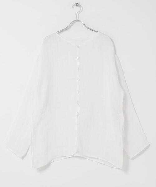 URBAN RESEARCH DOORS(アーバンリサーチドアーズ)の「Linen Mesh 2way Blouse(シャツ/ブラウス・レディース・オフホワイト/ブラック・FREE)」の6枚目の写真