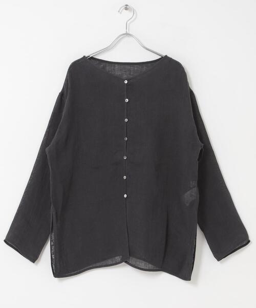URBAN RESEARCH DOORS(アーバンリサーチドアーズ)の「Linen Mesh 2way Blouse(シャツ/ブラウス・レディース・オフホワイト/ブラック・FREE)」の8枚目の写真