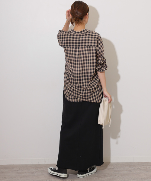 JOURNAL STANDARD relume（ジャーナルスタンダード　レリューム）の「《WEB限定追加2》スウェットマキシスカート（スカート・レディース・グレー/ブラック系その他・FREE）」の10枚目の写真