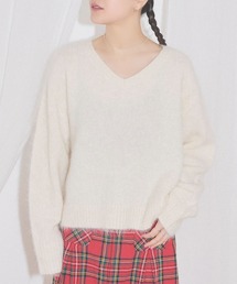 fig Ｌondon | fluff Vneck(ニット/セーター)