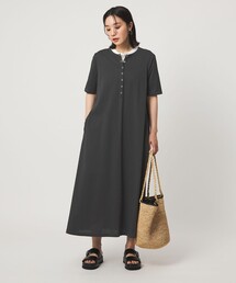 green label relaxing | 【WEB限定】<at ease>ヘンリーネック カットソー ワンピース(ワンピース)