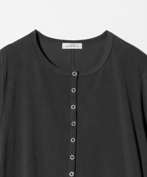 green label relaxing(グリーンレーベルリラクシング)の「【WEB限定】<at ease>ヘンリーネック カットソー ワンピース(ワンピース・レディース・ダークグレー/モカ・FREE)」の15枚目の写真