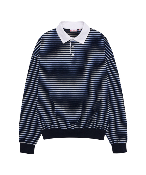 AMESWORLDWIDE（アメスワールドワイド）の「RUGBY STRIPE SWEATSHIRT NAVY（スウェット・レディース・その他・FREE）」の9枚目の写真