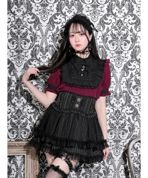 NOEMIE(ノエミー)の「ゴシックリボンスクエアヨークブラウス(シャツ/ブラウス・レディース・パープル/ワインレッド/ブラック・M)」の3枚目の写真