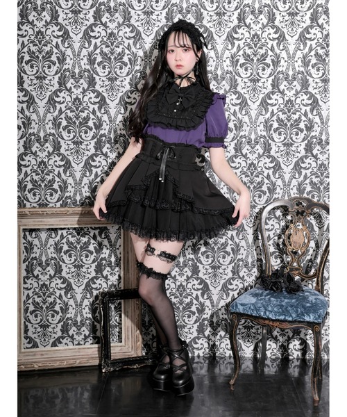 NOEMIE(ノエミー)の「ゴシックリボンスクエアヨークブラウス(シャツ/ブラウス・レディース・パープル/ワインレッド/ブラック・M)」の10枚目の写真