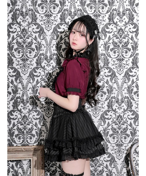 NOEMIE(ノエミー)の「ゴシックリボンスクエアヨークブラウス(シャツ/ブラウス・レディース・パープル/ワインレッド/ブラック・M)」の11枚目の写真