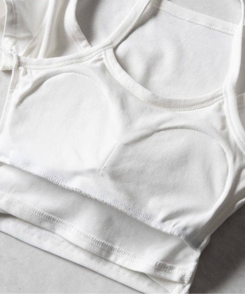 me+em select(ミームセレクト)の「【 3color 】ホルターネックレイヤードショートぴちTシャツ / halter neck layered short pichi T-shirts(Tシャツ/カットソー・レディース・ブラック/ホワイト/グレー・FREE)」の14枚目の写真