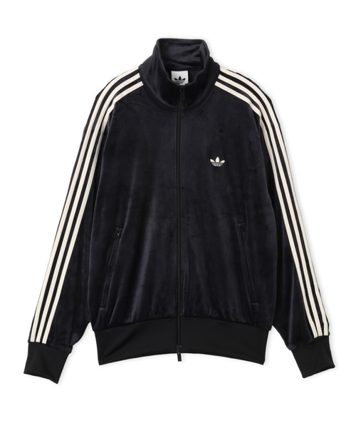 adidas（アディダス）の「adidas FIREBIRD VELOUR TRACK TOP / アディダス ファイヤーバード ベロア トラックトップ（その他アウター・レディース・ブラック・S/XS/XL/L/M）」の4枚目の写真