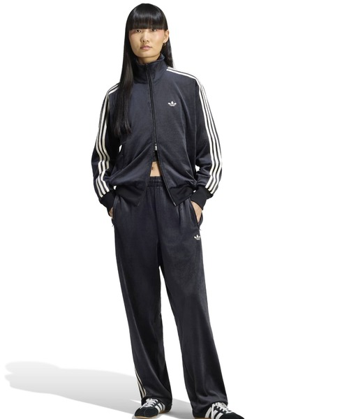 adidas（アディダス）の「adidas FIREBIRD VELOUR TRACK TOP / アディダス ファイヤーバード ベロア トラックトップ（その他アウター・レディース・ブラック・S/XS/XL/L/M）」の9枚目の写真