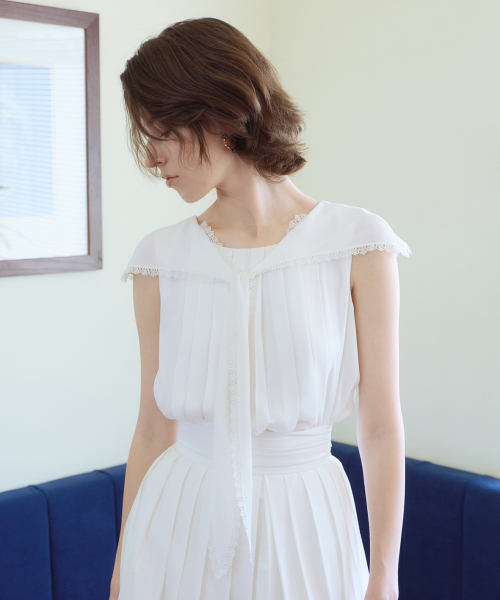 ICE GARDEN A.508(アイス ガーデン エイオーゴンパル)の「Pleated Scarf Blouse(シャツ/ブラウス・レディース・アイボリー・FREE)」の6枚目の写真