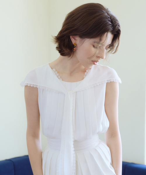 ICE GARDEN A.508(アイス ガーデン エイオーゴンパル)の「Pleated Scarf Blouse(シャツ/ブラウス・レディース・アイボリー・FREE)」の10枚目の写真