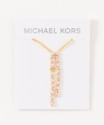 MICHAEL KORS | パヴェ バゲット ゴールドトーン ドロップ ネックレス(ネックレス)
