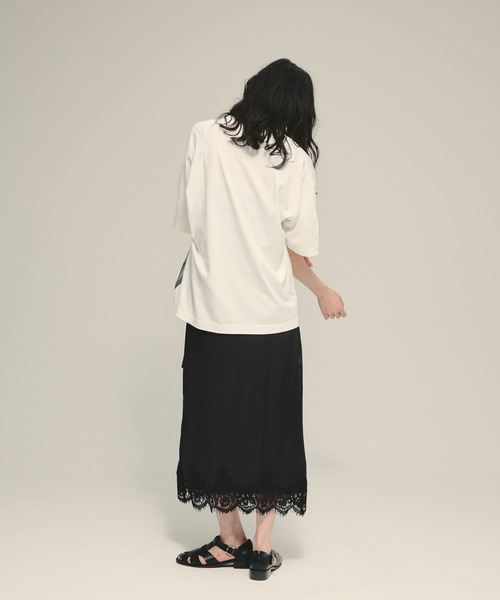 eL(エル)の「【eL】Lace Midi Skirt/878283(スカート・レディース・ブラック/オフホワイト・FREE)」の7枚目の写真