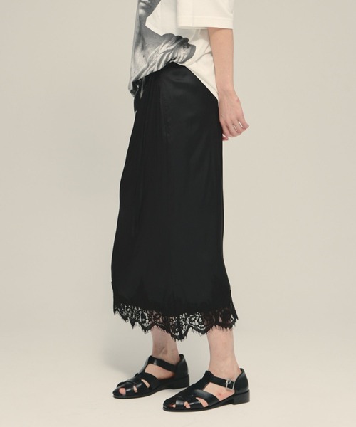 eL(エル)の「【eL】Lace Midi Skirt/878283(スカート・レディース・ブラック/オフホワイト・FREE)」の8枚目の写真