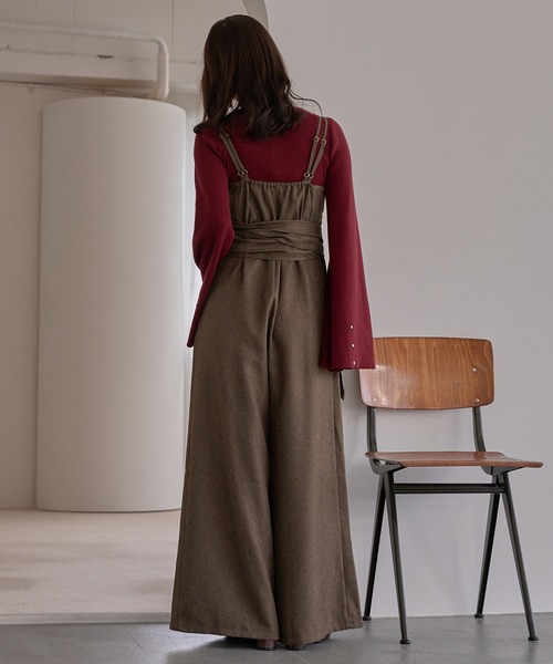 mideal(マイディール)の「drape design combinaison / ドレープデザインコンビネゾン(サロペット/オーバーオール・レディース・チャコールグレー/ブラウン/グレイッシュベージュ・FREE)」の22枚目の写真
