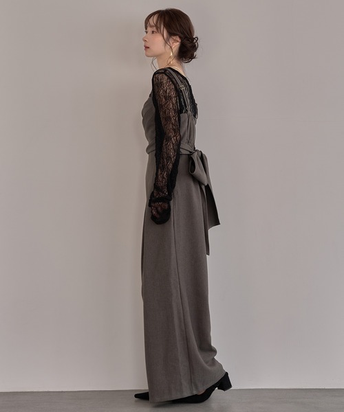 mideal(マイディール)の「drape design combinaison / ドレープデザインコンビネゾン(サロペット/オーバーオール・レディース・チャコールグレー/ブラウン/グレイッシュベージュ・FREE)」の12枚目の写真
