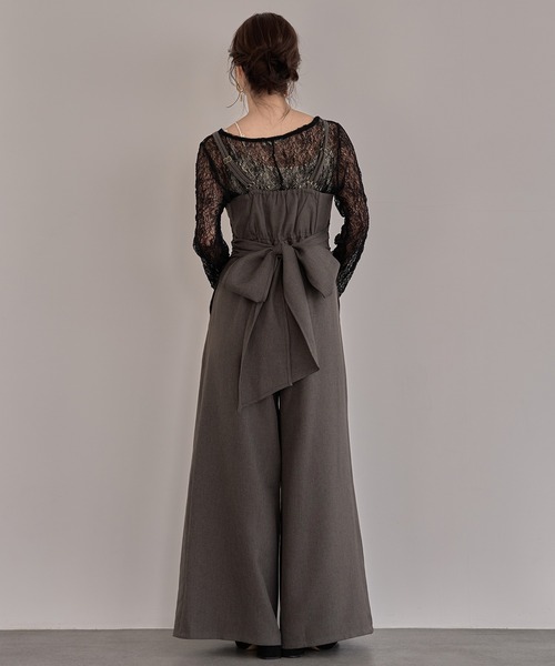 mideal(マイディール)の「drape design combinaison / ドレープデザインコンビネゾン(サロペット/オーバーオール・レディース・チャコールグレー/ブラウン/グレイッシュベージュ・FREE)」の13枚目の写真