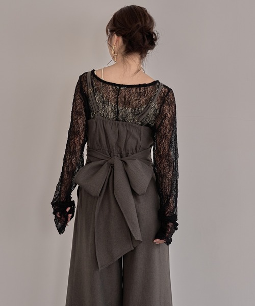 mideal(マイディール)の「drape design combinaison / ドレープデザインコンビネゾン(サロペット/オーバーオール・レディース・チャコールグレー/ブラウン/グレイッシュベージュ・FREE)」の15枚目の写真