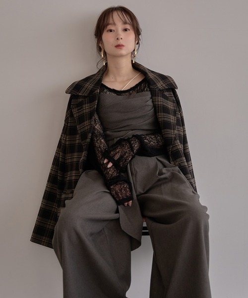 mideal(マイディール)の「drape design combinaison / ドレープデザインコンビネゾン(サロペット/オーバーオール・レディース・チャコールグレー/ブラウン/グレイッシュベージュ・FREE)」の18枚目の写真