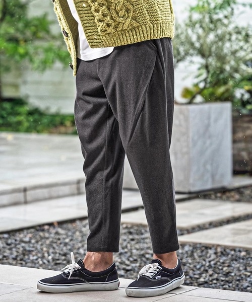 CAMBIO(カンビオ)の「mp15177-Brushed Slacks Fabric Tapered Pants スラックステーパードパンツ(A72526cmb)(スラックス・メンズ・ベージュ/ブラウン/ブラック/チャコール・S/M/L)」の5枚目の写真