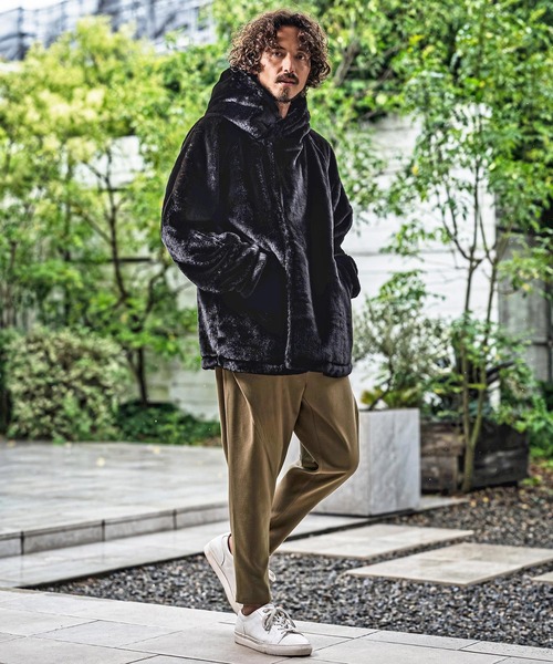 CAMBIO(カンビオ)の「mp15177-Brushed Slacks Fabric Tapered Pants スラックステーパードパンツ(A72526cmb)(スラックス・メンズ・ベージュ/ブラウン/ブラック/チャコール・S/M/L)」の21枚目の写真