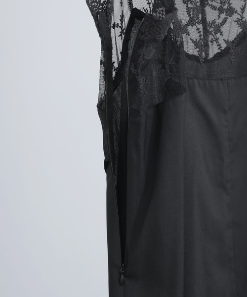 Fashion Letter(ファッションレター)の「T/Cブロード×レース ランジェリー キャミワンピース(ワンピース・レディース・ホワイト/ブラック・M)」の20枚目の写真