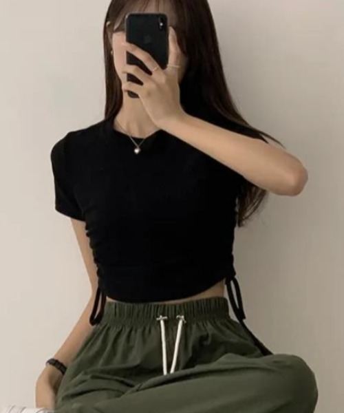 semplice(センプリチェ)の「Tシャツ【韓国ファッション】(Tシャツ/カットソー・レディース・ホワイト/ブラック/グレー・F)」の14枚目の写真
