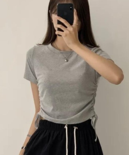 semplice(センプリチェ)の「Tシャツ【韓国ファッション】(Tシャツ/カットソー・レディース・ホワイト/ブラック/グレー・F)」の12枚目の写真