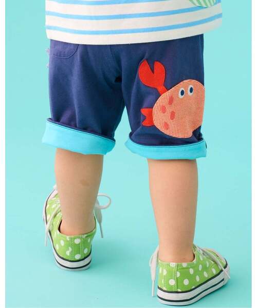 baby cheer(ベイビーチアー)の「サメハーフパンツ(その他パンツ・キッズ・ターコイズブルー/ネイビー・120cm/110cm/80cm/100cm/90cm)」の13枚目の写真