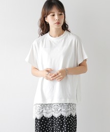 レースキャミ×Tシャツ レイヤードセット