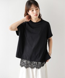 レースキャミ×Tシャツ レイヤードセット