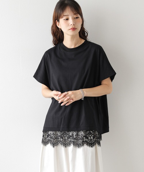 La-gemme(ラジェム)の「レースキャミ×Tシャツ レイヤードセット(アンサンブル・レディース・ホワイト/ブラック・フリー)」の20枚目の写真