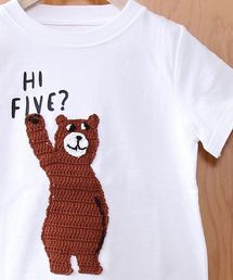 coen | 【coen kids】かぎ針編みコーエンベアTシャツ(100～150cm)(Tシャツ/カットソー)