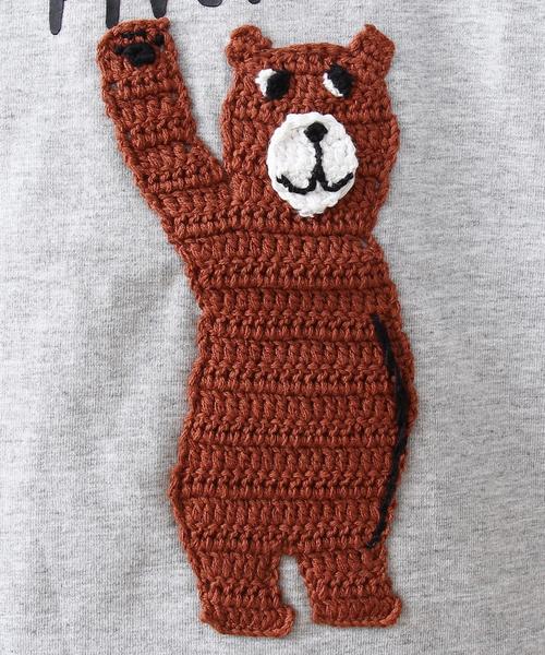 coen（コーエン）の「【coen kids】かぎ針編みコーエンベアTシャツ(100～150cm)（Tシャツ/カットソー・キッズ・ホワイト/グレー・110/100/130/120/150/140）」の10枚目の写真