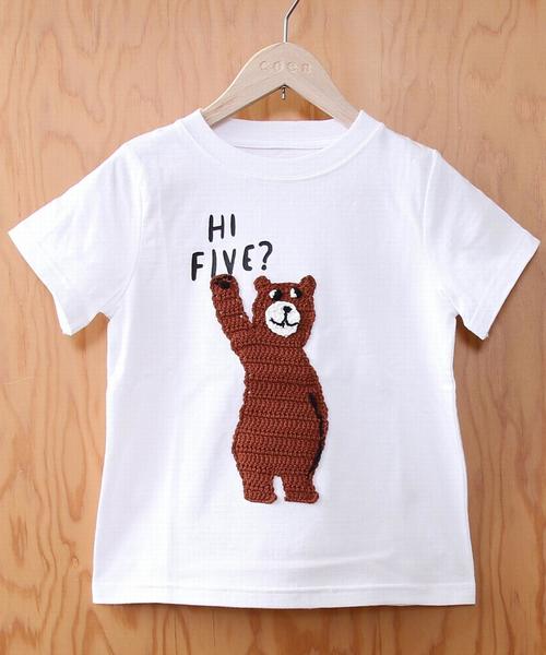 coen（コーエン）の「【coen kids】かぎ針編みコーエンベアTシャツ(100～150cm)（Tシャツ/カットソー・キッズ・ホワイト/グレー・110/100/130/120/150/140）」の15枚目の写真