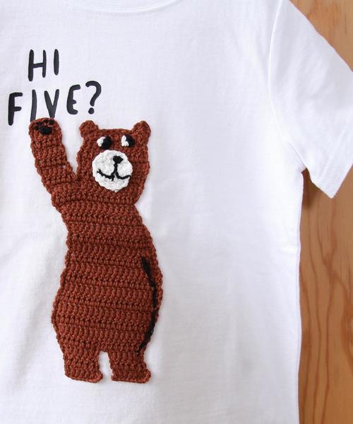 coen（コーエン）の「【coen kids】かぎ針編みコーエンベアTシャツ(100～150cm)（Tシャツ/カットソー・キッズ・ホワイト/グレー・110/100/130/120/150/140）」の12枚目の写真