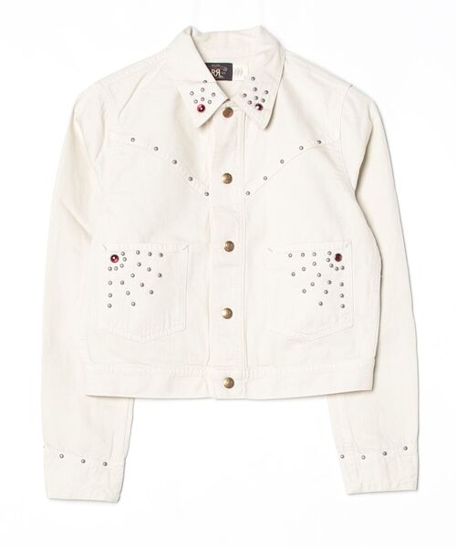 RRL(ダブル アール エル)の「スタデッド デニム ジャケット(デニムジャケット・レディース・ブラウン系6・1/2/3/4)」の1枚目の写真