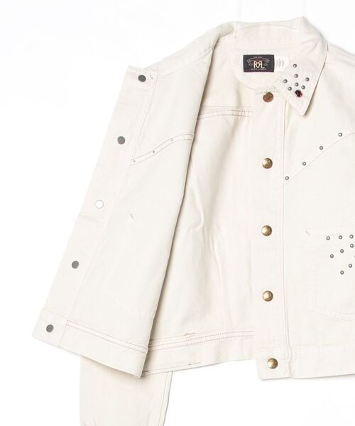 RRL(ダブル アール エル)の「スタデッド デニム ジャケット(デニムジャケット・レディース・ブラウン系6・1/2/3/4)」の2枚目の写真