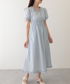 BUMPY GATHER FLARE DRESS（ワンピース）｜Ameri（アメリ）の