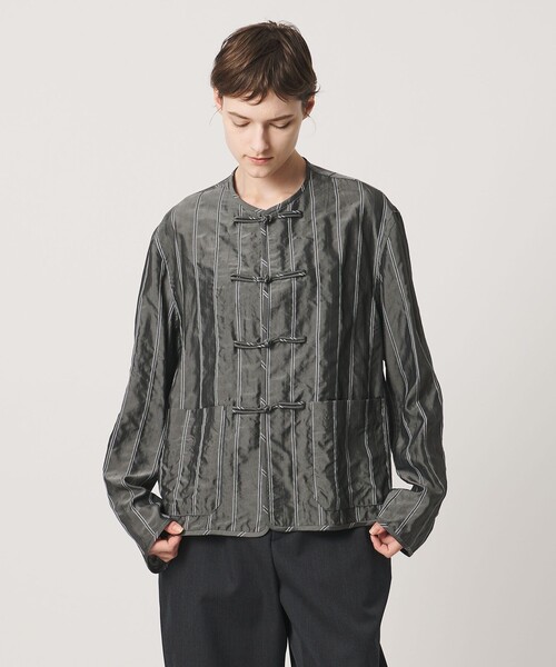 LOEFF(ロエフ)の「<LOEFF>ストライプ チャイナ ジャケット(その他アウター・レディース・グレー系・1/0)」の8枚目の写真