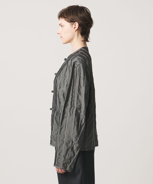 LOEFF(ロエフ)の「<LOEFF>ストライプ チャイナ ジャケット(その他アウター・レディース・グレー系・1/0)」の5枚目の写真
