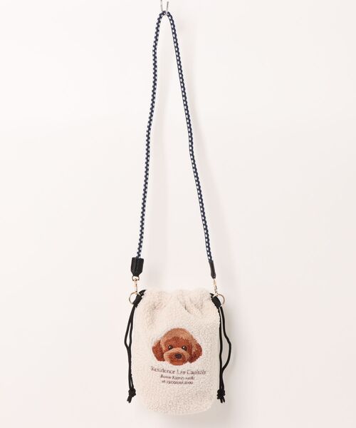 SETUP7（セットアップセブン）の「【SETUP7】アニマルe.e.p.ボア刺繍コードショルダー SNBD（ショルダーバッグ・レディース・ベージュ/ブラウン/グレー/ネイビー/アイボリー/カーキ・FREE）」の2枚目の写真
