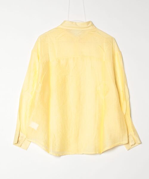 attiree(アティレー)の「8色展開シアーシャツ(シャツ/ブラウス・レディース・ブラック/ホワイト/ブルー/イエロー/ブラウン/ミント/ピンク/ライム・FREE)」の9枚目の写真